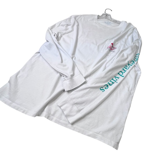 Vineyard Vines Naughty Nice Whale Santa Christmas Long Sleeve Tee - Picture 10 of 13